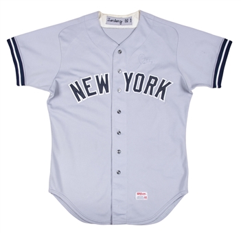 1981 Jeff Torborg Game Used & Signed New York Yankees Gray Road Jersey (MEARS A9 & JSA)